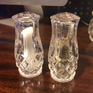 Crystal salt and pepper shakers